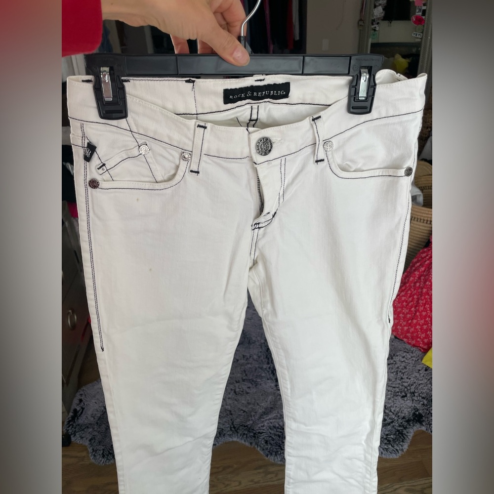 Rock & Republic Women's Bright White Skinny Jeans